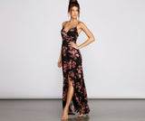 Total Sweetheart Floral High Slit Maxi Dress