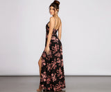 Total Sweetheart Floral High Slit Maxi Dress