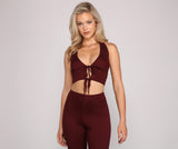 Trendsetting Babe Tie Front Halter Top