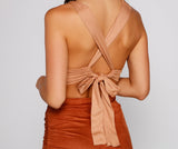 Trendy Basic Tie-Back Crop Top