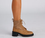 Trendy Status Knit Detail Boots