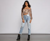 Trendy Stunner Snake Print Crop Top