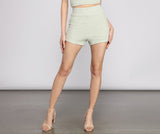 Trendy Textures High Waist Shorts