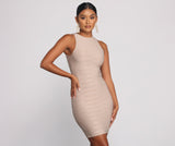 Trendy Textures Sleeveless Mini Dress