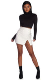 Trendy Turtle Neck Crop Top