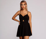 Trendy Twist Front Skater Romper