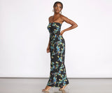 Tropical Floral Sleeveless Wide Leg Jumpsuit