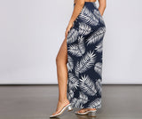 Tropics Bound High Slit Maxi Skirt