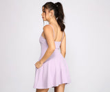 Twirl Around Ponte Skater Dress