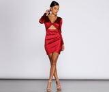 Twist of Fate Satin Mini Dress