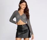 Twisted Style Knit Crop Top