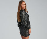 Under A Night Sky Sequin Bodycon