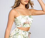 Vacay On My Mind Tropical Print Crop Top