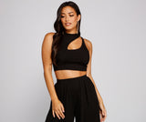 Vacay Vibes Cutout Crop Top