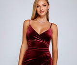 Velvet Dreams Asymmetrical Mini Dress