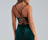 Velvet Dreams Lace-Up Back Mini Dress