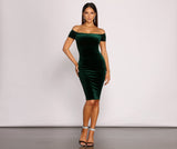 Velvet Luxe Bodycon Midi Dress