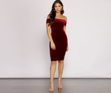 Velvet Luxe Bodycon Midi Dress