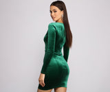 Velvet Vixen Long Sleeve Mini Dress