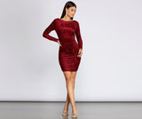 Vividly Velvet Burnout Mini Dress