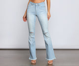 Walk It Out In Style High Rise Flared Jeans