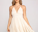 Weekend Getaway Linen Skater Dress