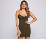 What's The Scoop Ribbed Knit Mini Dress