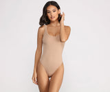 What's The Scoop Ribbed Tank Bodysuit