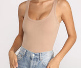 What's The Scoop Ribbed Tank Bodysuit