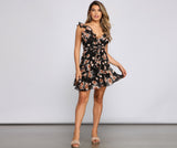 Wrapped In Florals Chiffon Skater Dress