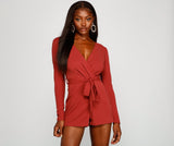 Wrapped In Glamour Surplice Romper