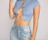 Wrapped In Luxe Rhinestone Crop Top