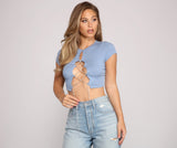 Wrapped In Luxe Rhinestone Crop Top