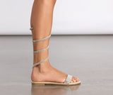 Wrapped In Rhinestones Wrap Sandals