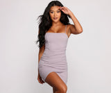 Wrapped In Stylish Crepe Mini Dress