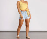 Your Everyday High Rise Light Denim Shorts