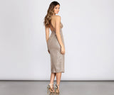 Yvette Deep V Midi Dress