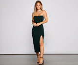 Zadie Formal High-Slit Midi Dress