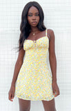 Zulu Yellow Floral Mini Dress