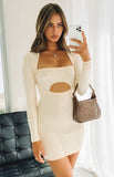 Zuri Knit Dress with Bolero Cream