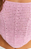 Zyler Pink Crochet Corset Top