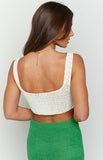 Zyler White Crochet Corset Top