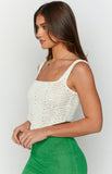 Zyler White Crochet Corset Top