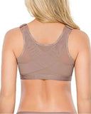 Women’s Front Closure Bra Post-Surgery Posture Corrector Shaper Push Up Tops with Adjustable Hook-eye