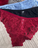 Christmas Lace Patchwork Seamless Sexy Underwear